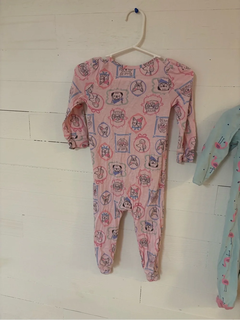 Baby Girl 9M Footed Pajama Sleeper Lot Huggies Carters Flamingo Floral